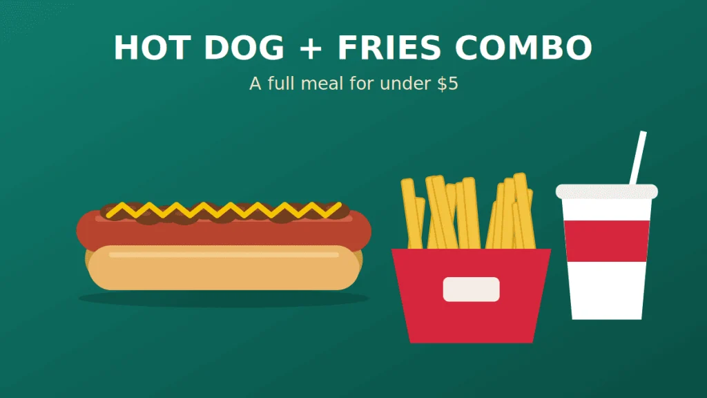 hot dog fries combo
